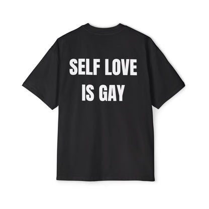 SELF LOVE IS GAY Koszulka Bluzka Boxy Oversized Tee T-shirt