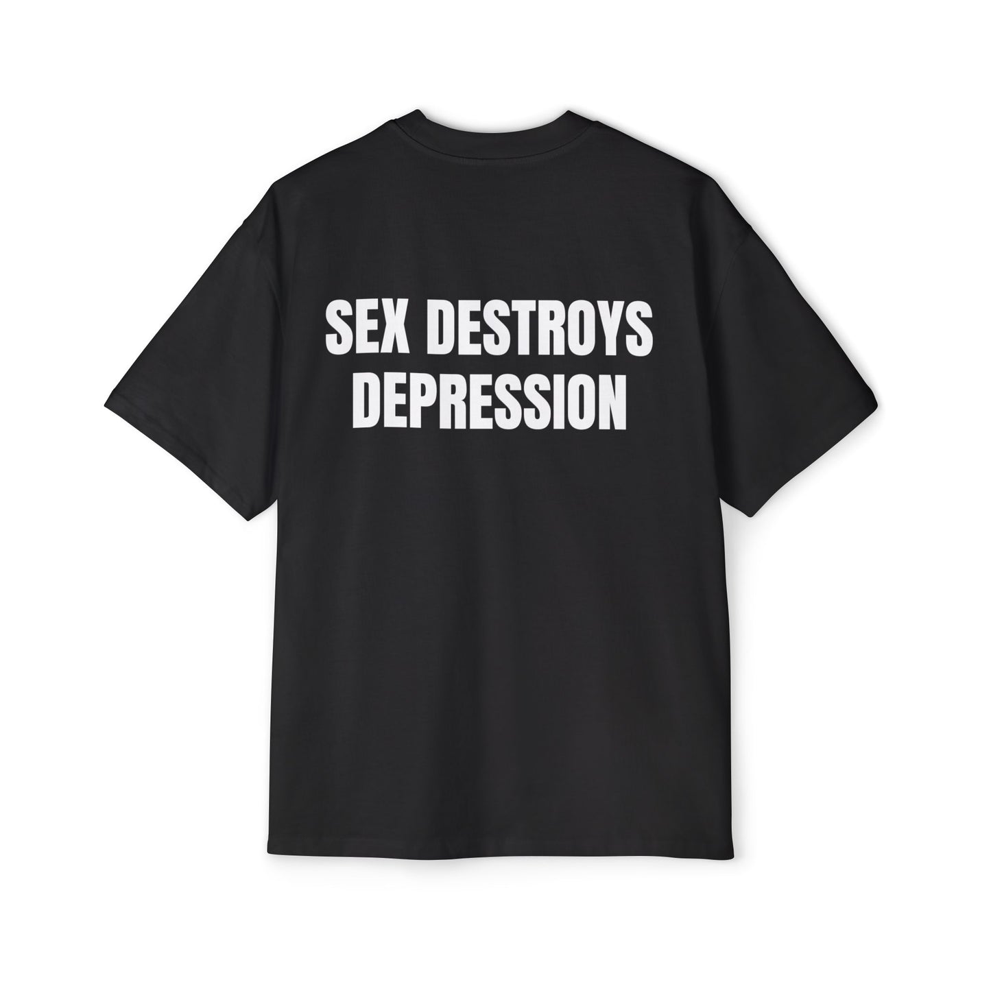SEX DESTROYS DEPRESSION Koszulka Bluzka Boxy Oversized Tee T-shirt