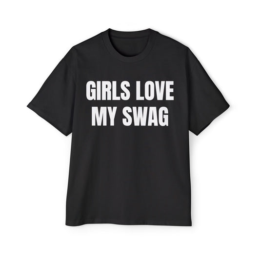 GIRLS LOVE MY SWAG Koszulka Bluzka Boxy Oversized Tee T-shirt