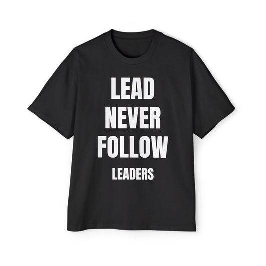 LEAD NEVER FOLLOW Koszulka Bluzka Boxy Oversized Tee T-shirt