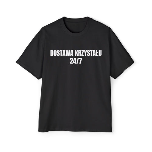 DOSTAWA KRYSZTAŁU 24/7 Koszulka Bluzka Boxy Oversized Tee T-shirt