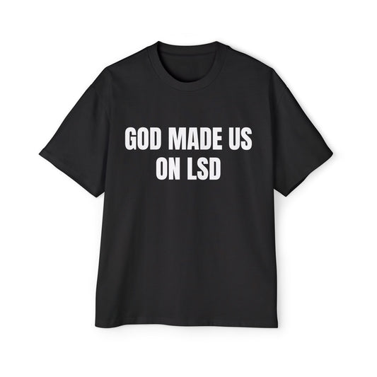 GOD MADE US ON LSD Koszulka Bluzka Boxy Oversized Tee T-shirt